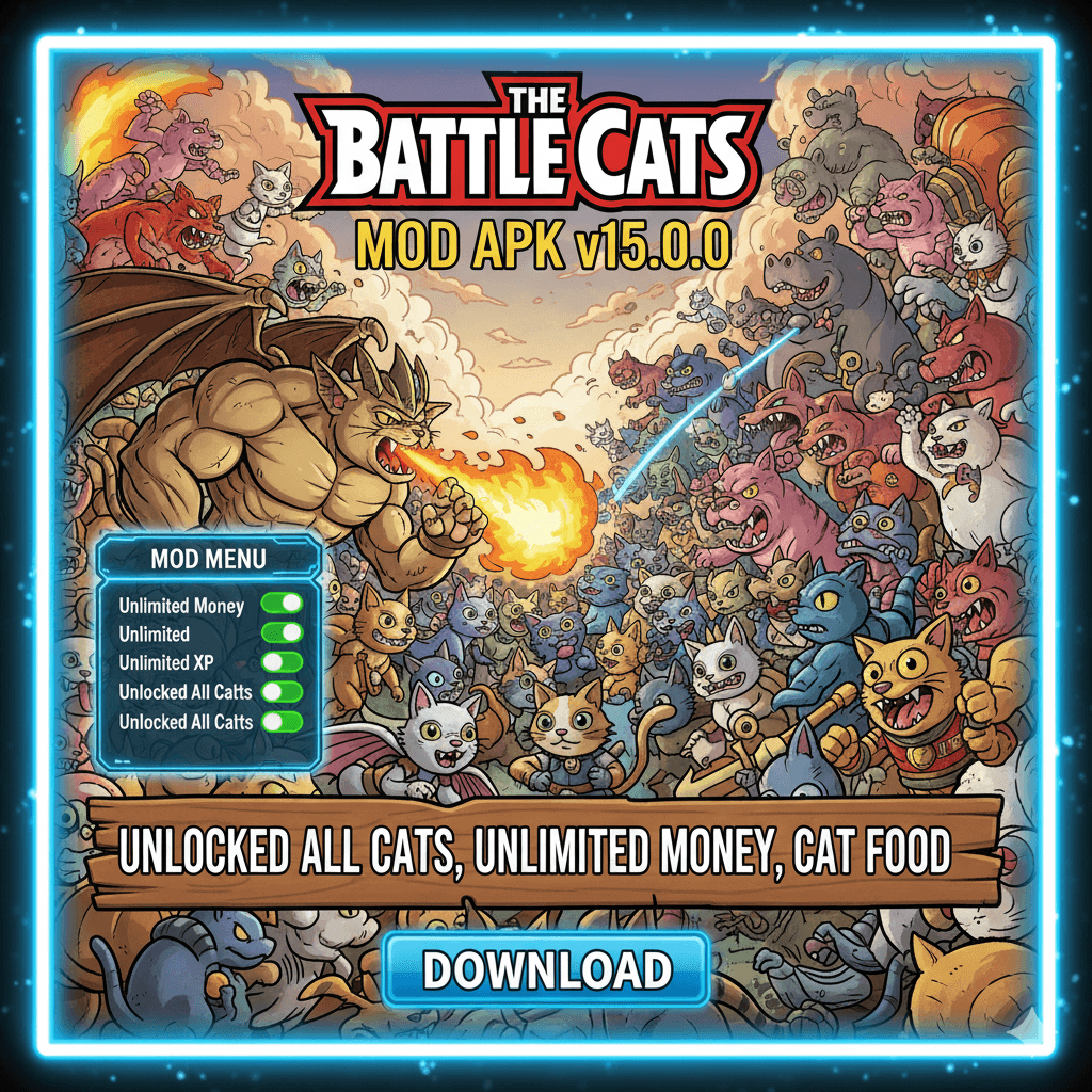 The Battle Cats MOD APK (Unlocked All Cats, Unlimited Money) Latest Version Download